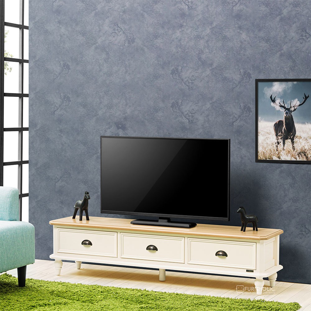 Jual Ifurnholic Marsha Low Tv Cabinet Ivory Brown Meja Tv